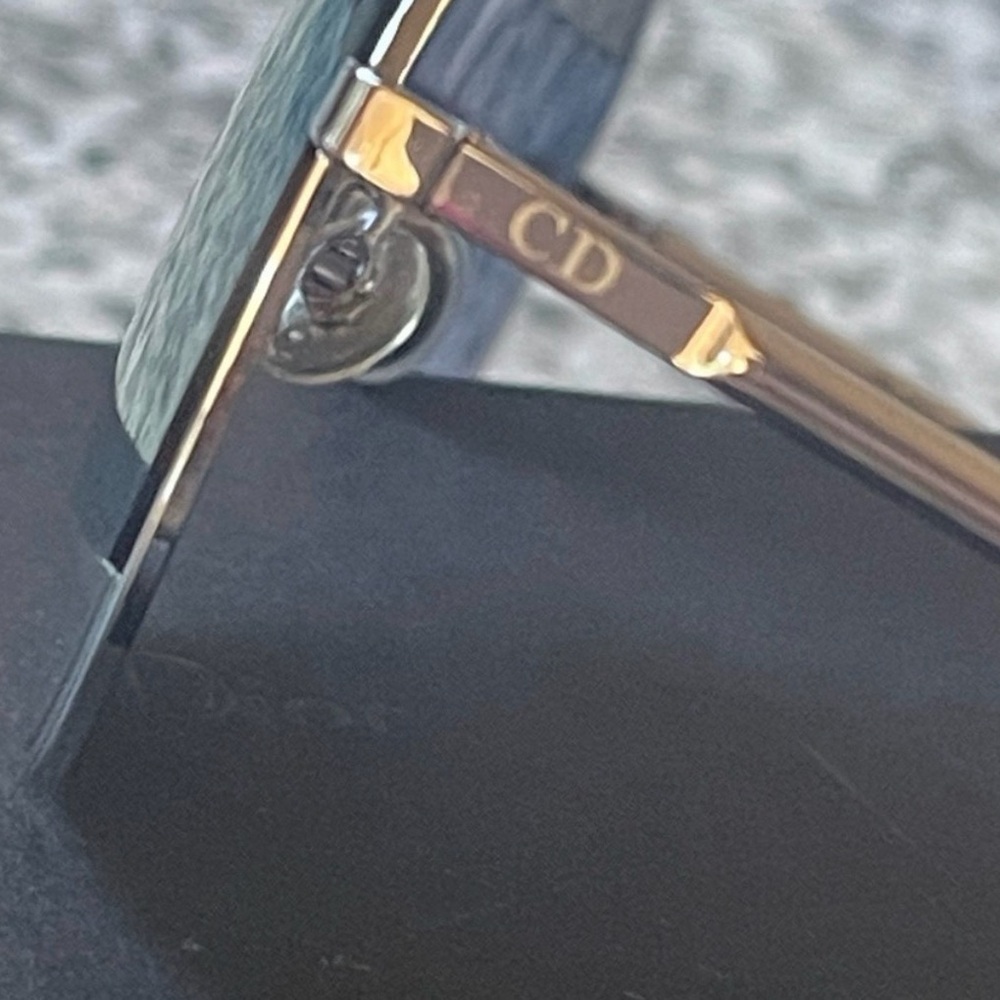 Dior Gold and Silver Aviator Sunglasses - Picture 4 of 12